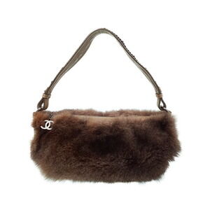 CHANEL Fur Shoulder Bag